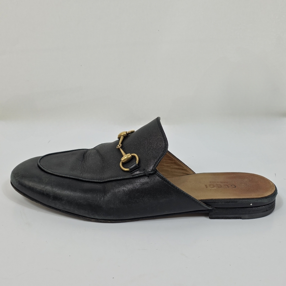 Gucci Princetown Mules Horsebit Black Leather Slipper EU 38.5 US 8 - Picture 6 of 16